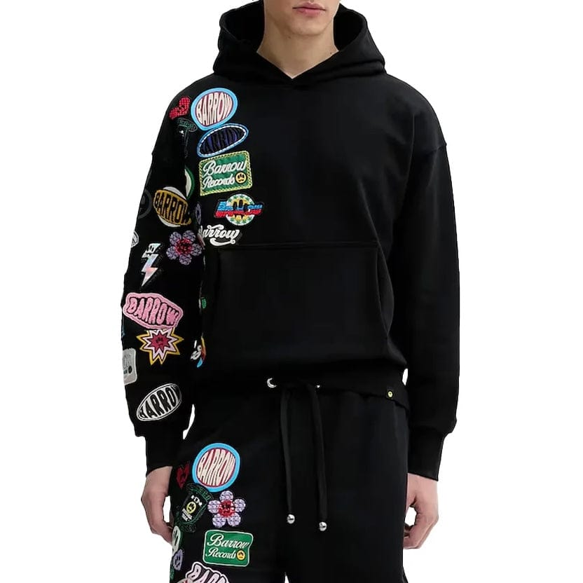 Barrow Unisex Patch Hoodie (Nero/Black) S5BWUAHS017-110