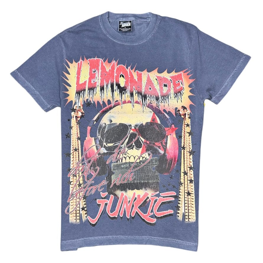 Lemonade Junkie Worldwide Junkie Tee (Washed Denim) LJ-084524