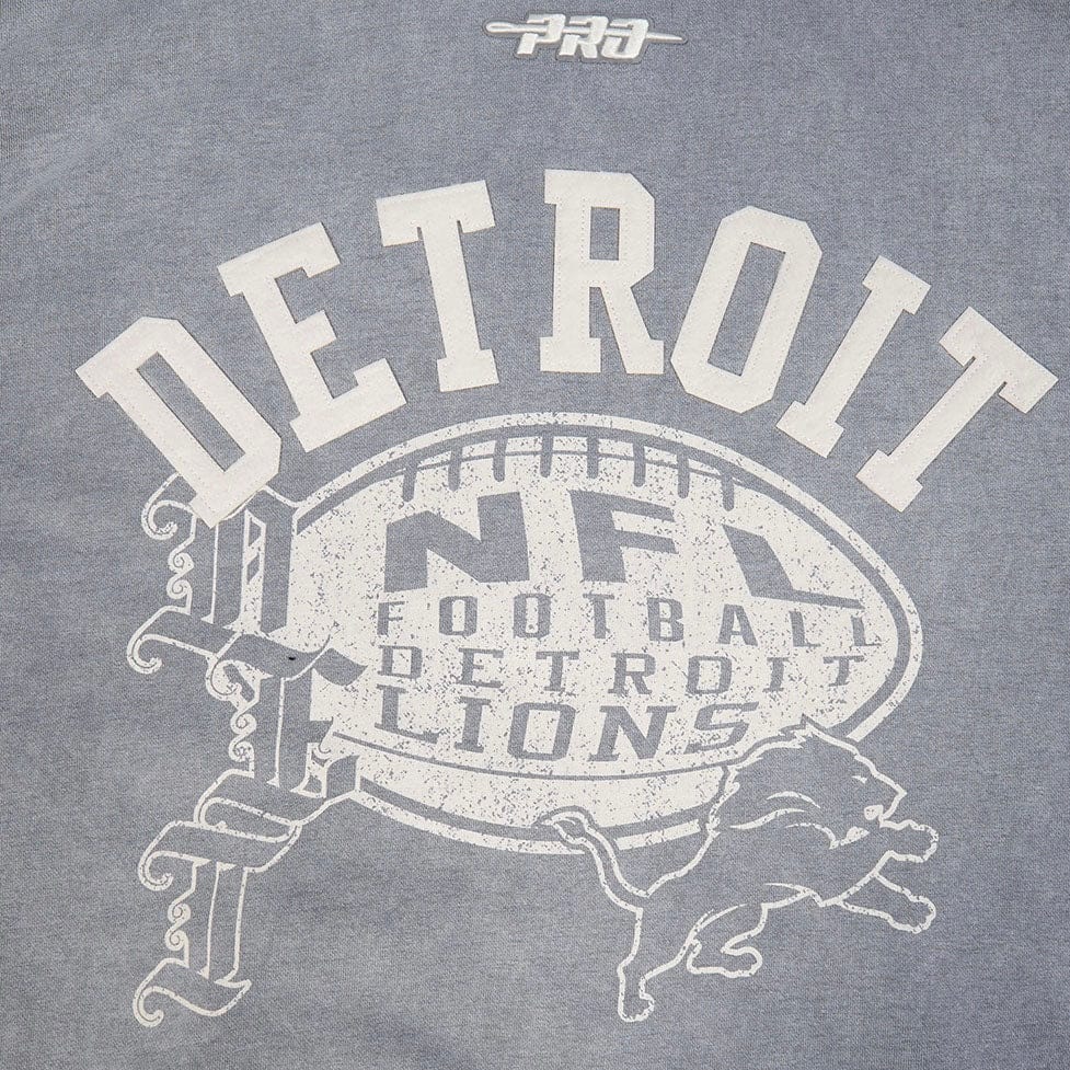 Pro Standard Detroit Lions Street Team Pullover Hoodie (Washed Grey)