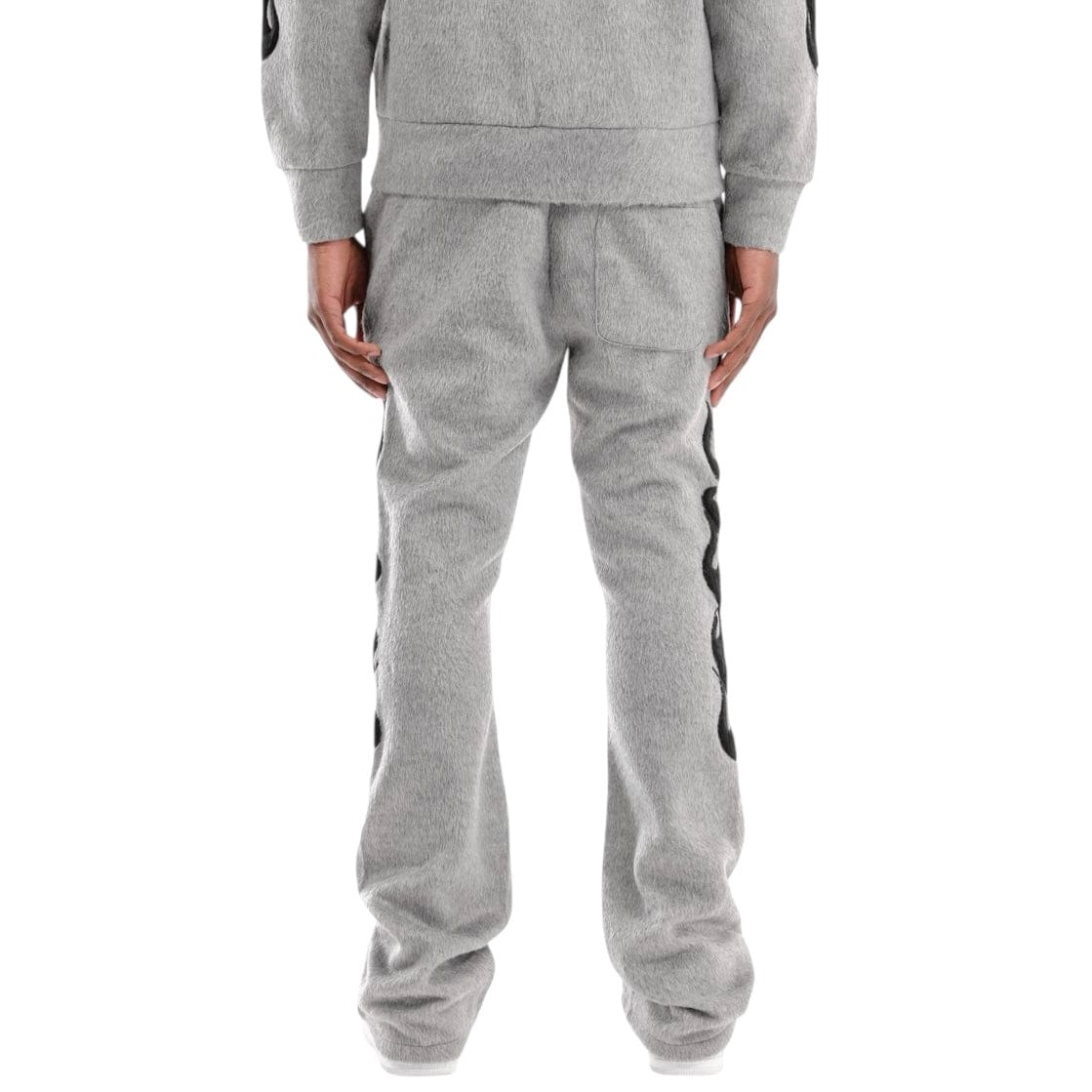 Copper Rivet Pearled Mohair Full Zip Hoodie & Pants Set (Gray)