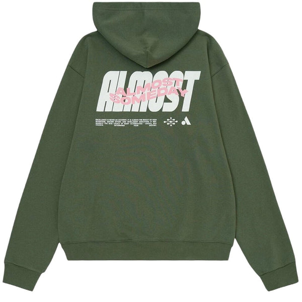 Almost Someday Warp Hoodie (Olive) C8-65