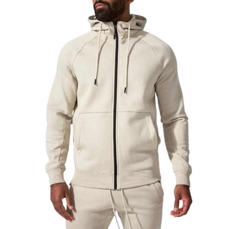 Jordan Craig Uptown Zip Up Hoodie (Taupe Cream)