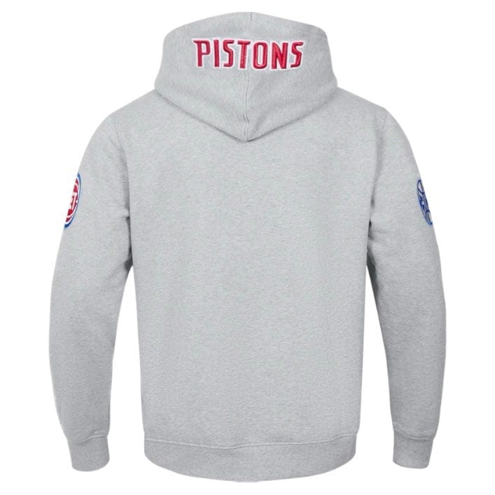 Pro Standard Detroit Piston Old English Fleece Pullover Hoodie (Heather Grey)