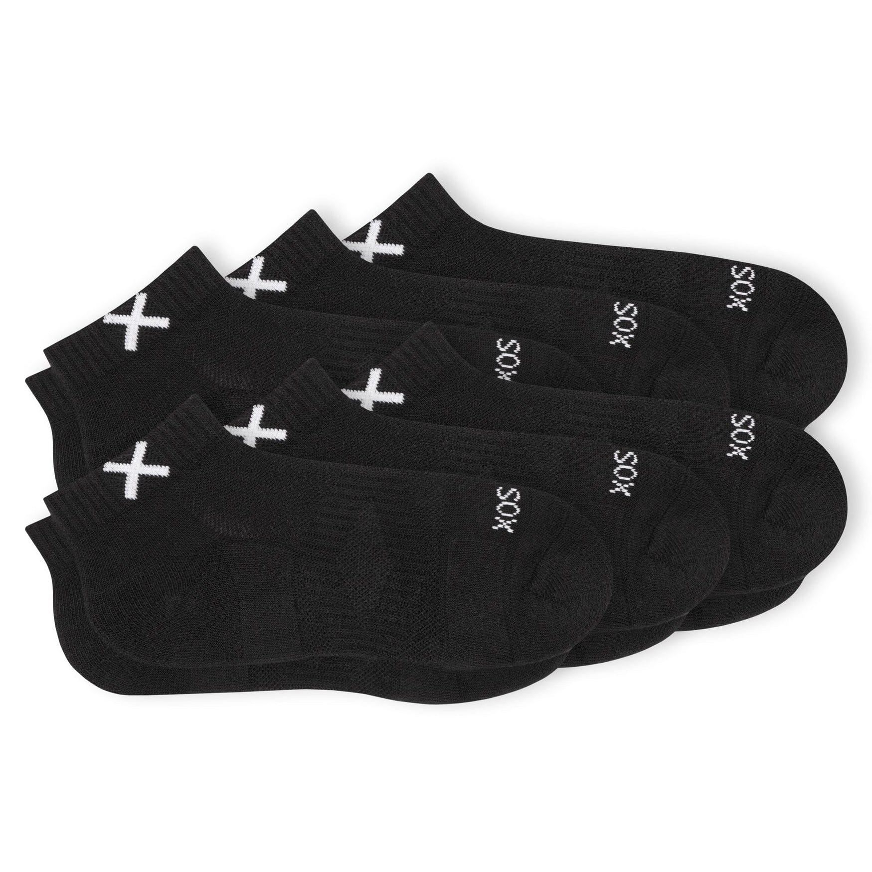 Odd Sox Basix Ankle Socks (Black) 6-Pack