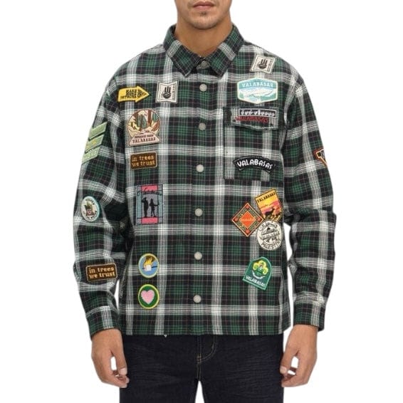 Valabasas Forge Button Down Shirt (Green/White/Black) VLBS-VBD2-1020