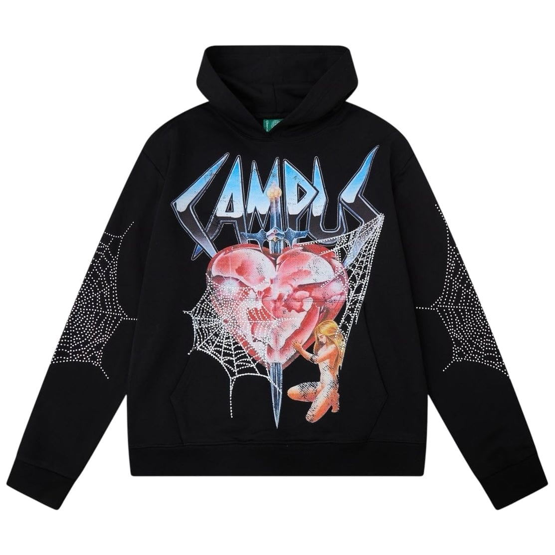 Campus Goods Broken Web Hoodie (Black) CG-H25-035