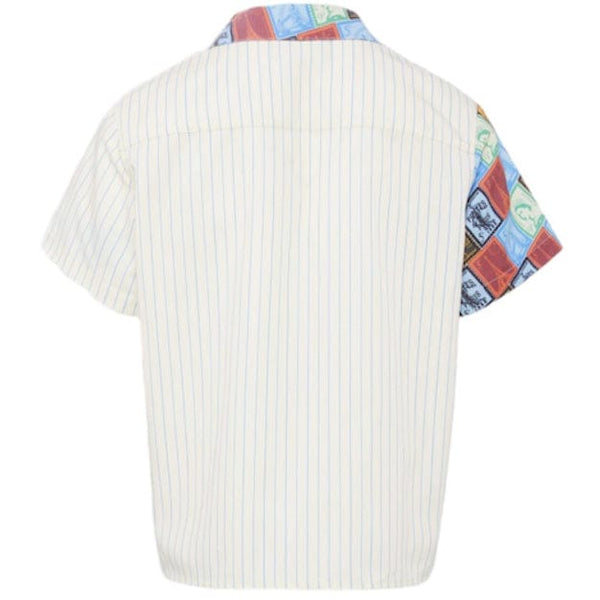 Homme & Fremme Passport Striped Shirt (Tan) SPRING2347-1