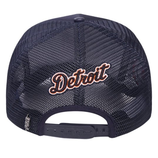 Pro Standard Detroit Tigers 2 Tone Wordmark Foam Front Trucker (Midnight Blue)