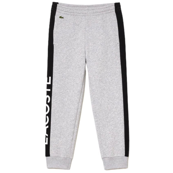 Kids Lacoste Organic Cotton Blend Sweatpants (Grey Chine/Black) XJ5327-51