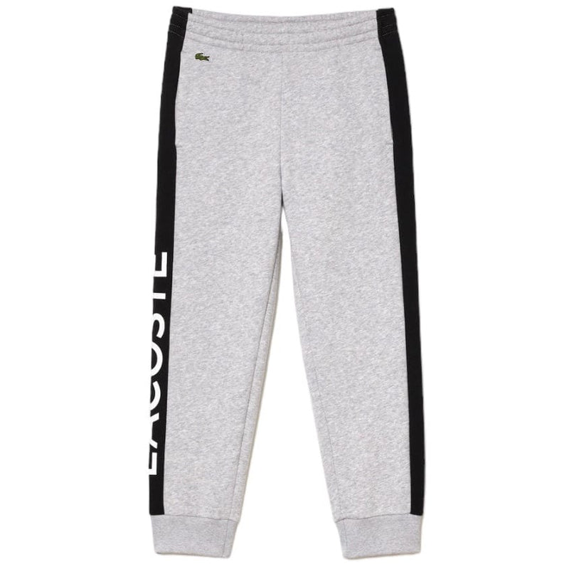 Kids Lacoste Organic Cotton Blend Sweatpants (Grey Chine/Black) XJ5327-51
