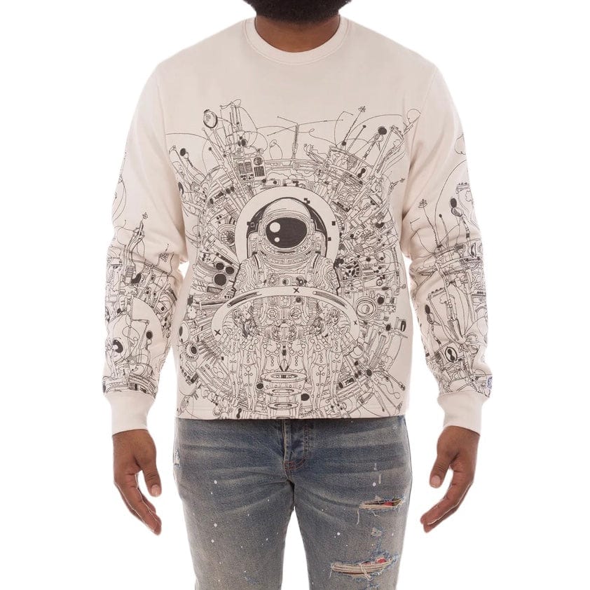 Billionaire Boys Club BB Effigy Sweatshirt (Whisper White) 851-1309