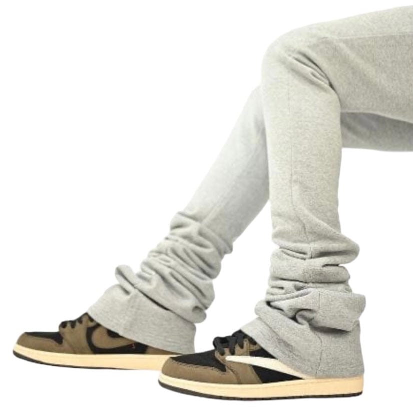 Si Tu Veux Logo Super Stacked Jogger (Heather Gray) TV0092