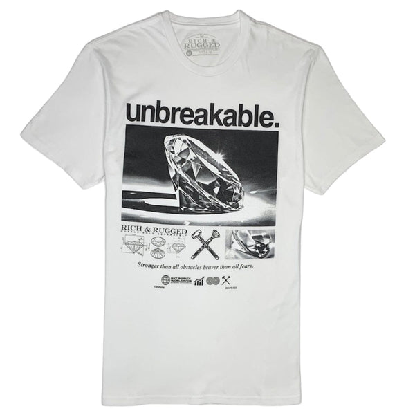 Rich & Rugged Unbreakable T-Shirt (White) - RRUNBRKWHT