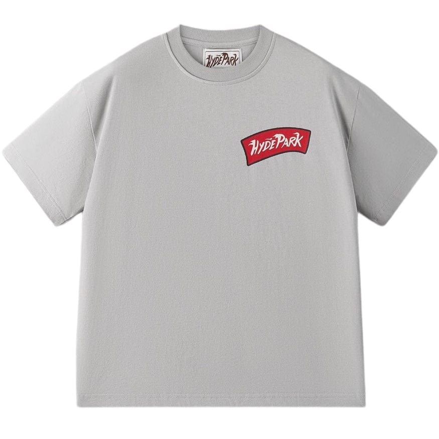 Hyde Park Scribbled Cursive Tee (Gray)