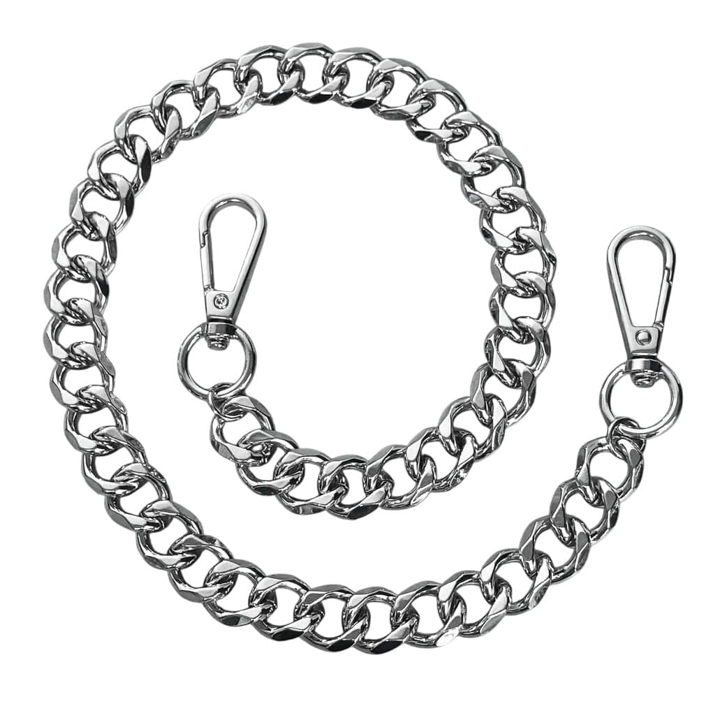 Jewelry Essentials Solid 10mm Cuban Link Pant Chain (Silver) BKC-208S