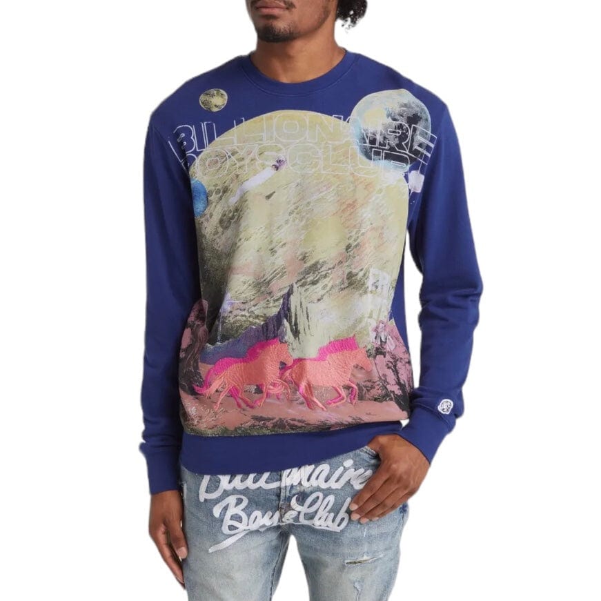 Billionaire Boys Club BB Free Crewneck (Blue Depths) 831-7304