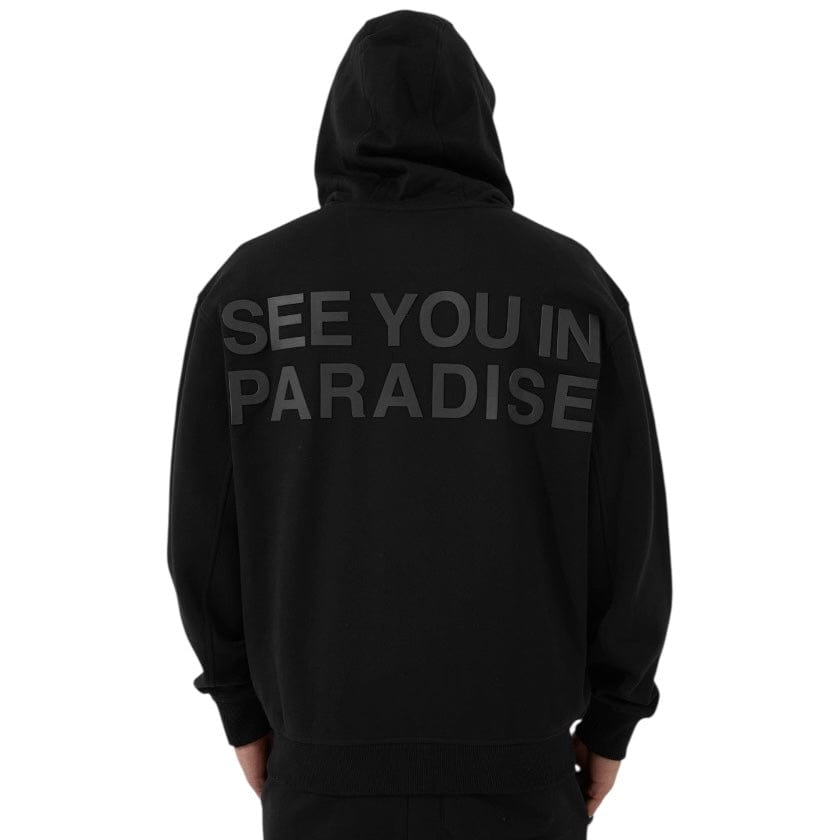See You In Paradise Tonal Zip Up Hoodie (Black) 8863H