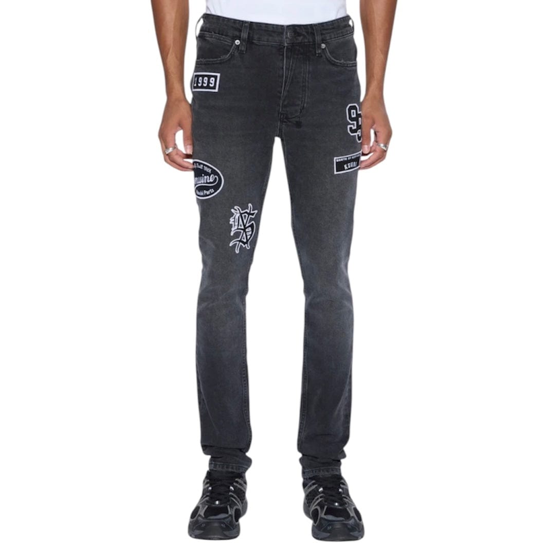 Ksubi Van Winkle Roadhouse Denim Jean (Black Patched) MPF25DJ009