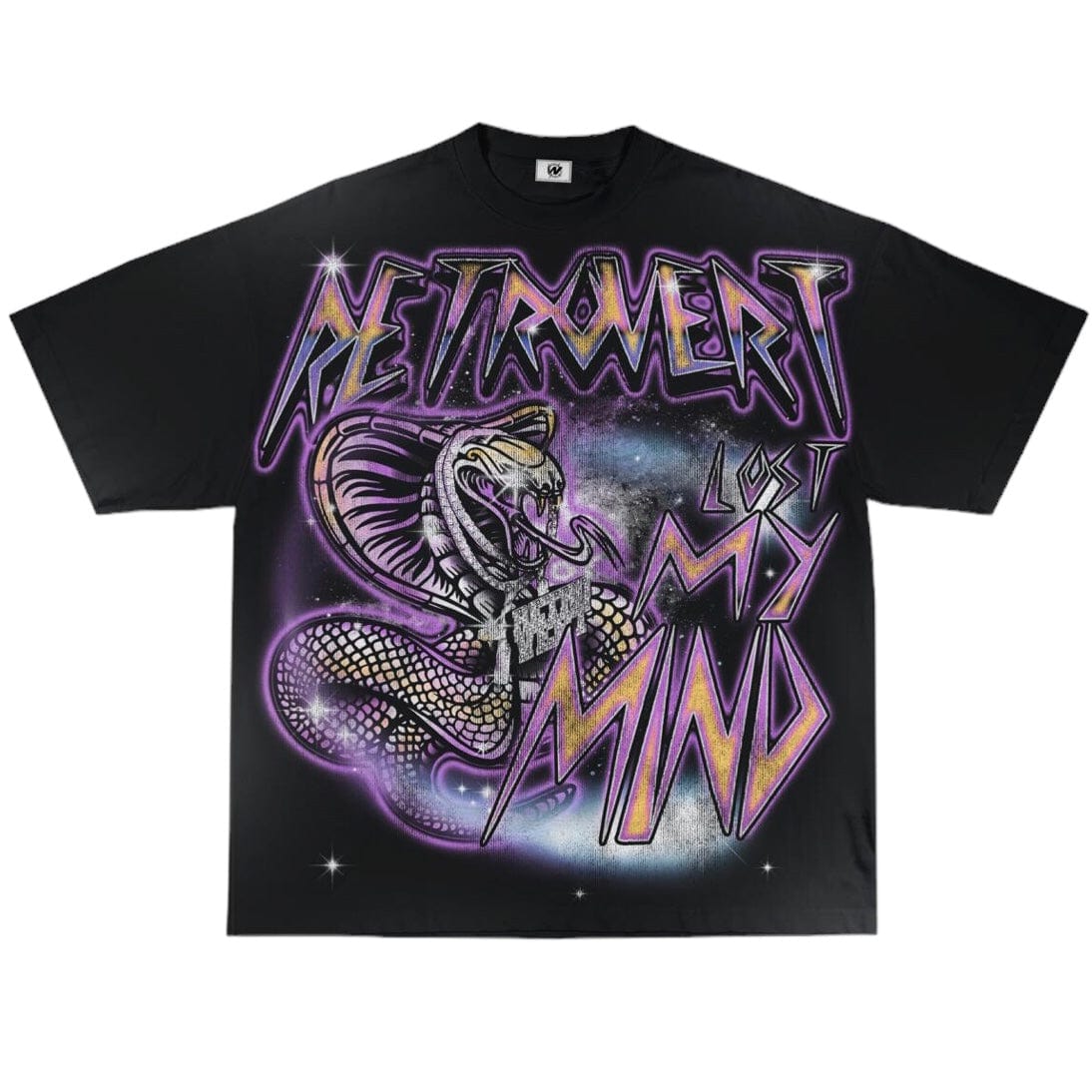 Retrovert Snake Tee (Black/Purple)