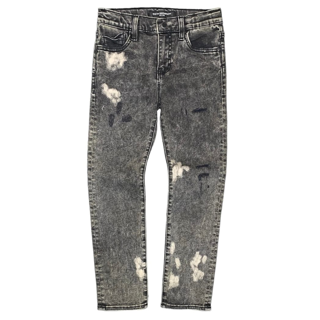 Kid's Cult Rogue Slim Straight Stretch Denim Jeans (Shitake) 87B9-BRS0E