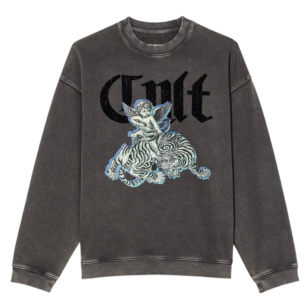 Cult Of Individuality Novelty Flc Crew Sweatshirt (Vintage Charcoal) 625B9-FC21A
