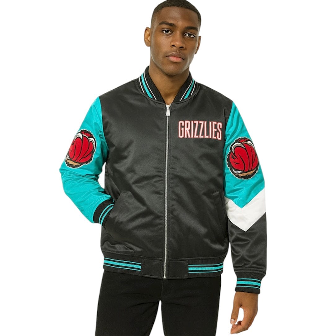 Mitchell & Ness Nba Memphis Grizzlies Throw It Back Heavyweight Jacket (Black)