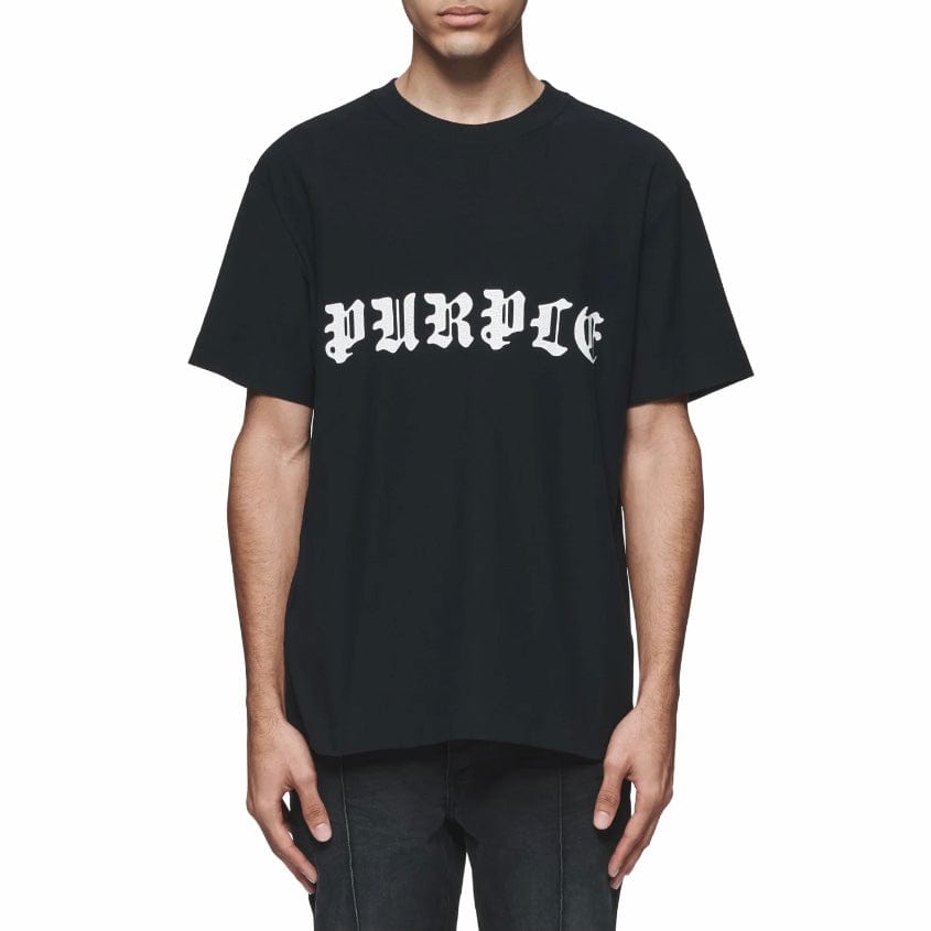 Purple Brand Gothic Wordmark Tee (Black) P104-JGBB324 – City Man USA