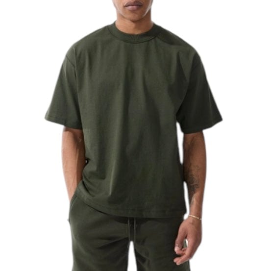 Jordan Craig Burbank Cropped Boxy T Shirt (Army Green) 9152A