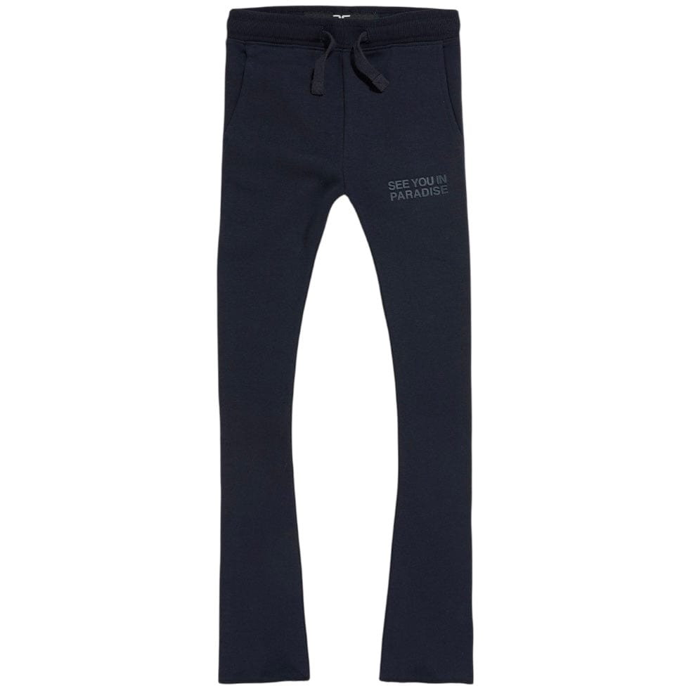 Kids See You In Paradise Tonal Stacked Sweatpants (Navy) 8899LK