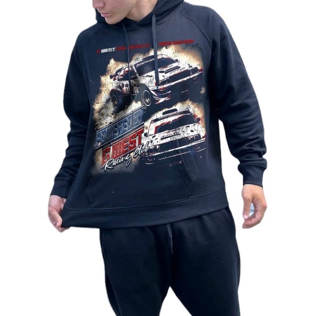 G West Racing Club Double Hit Hoodie (Black/Navy/Red)