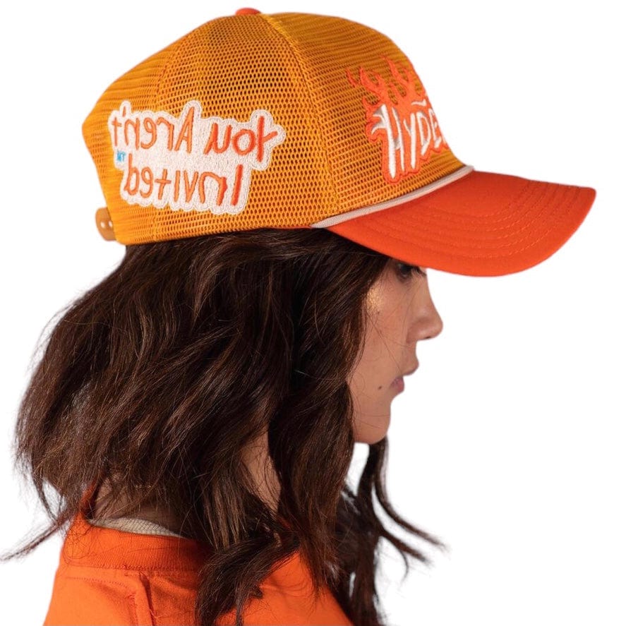 Hyde Park Nothing But Net Trucker Hat (Yellow Orange)