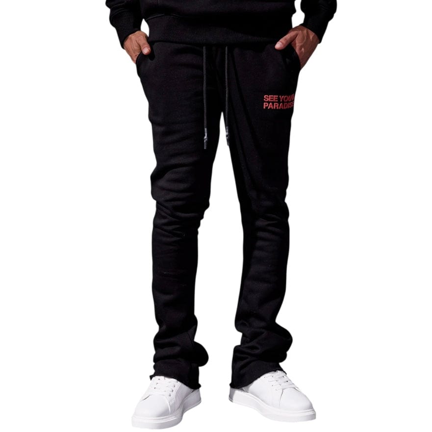 See You In Paradise Tonal Stacked Sweatpants (Crimson) 8899L