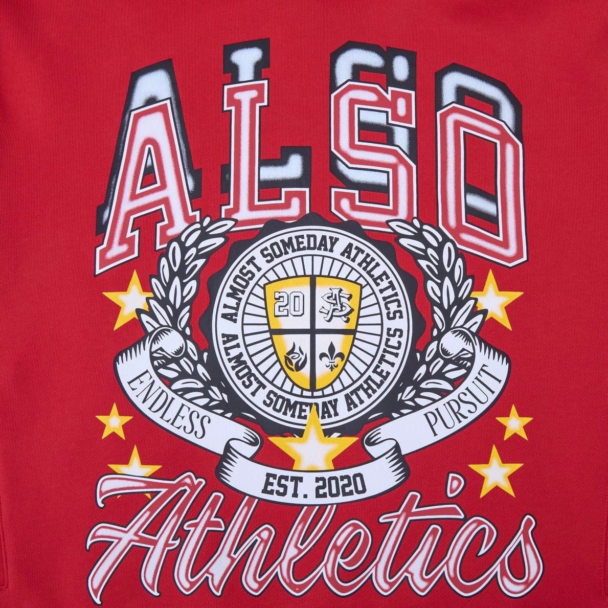 Almost Someday Also Athletics Hoodie (Red) AS-H25-012