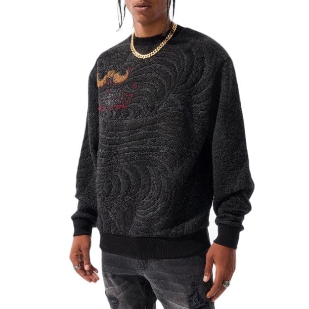 Jordan Craig Silk Road Crewneck Sweater (Black Dragon) 3974