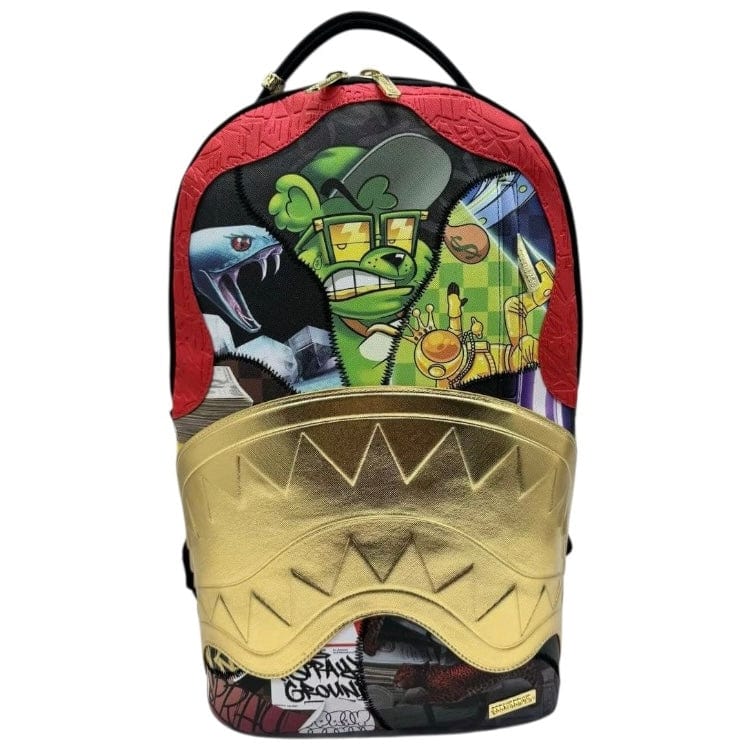 Sprayground 15 Years Gold  And Spliced DLXV Backpack