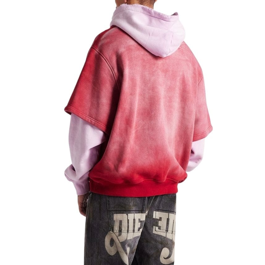 Diet Starts Monday Double Layer Hoodie (Washed Red/Pink)