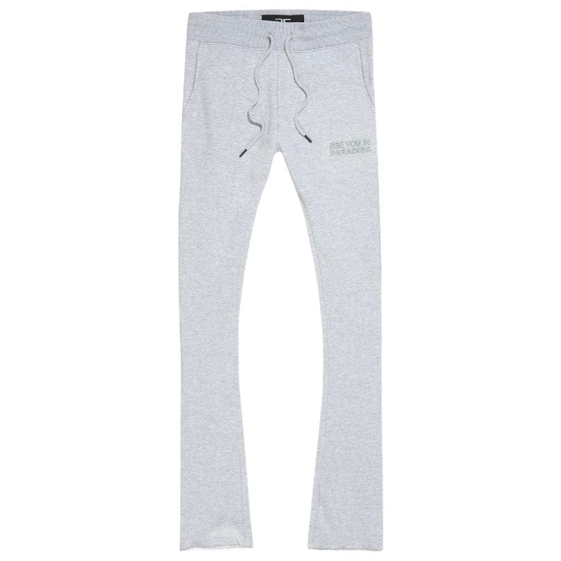 See You In Paradise Tonal Stacked Sweatpants (Heather Grey)