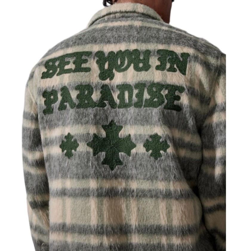 See You In Paradise Embroidered Shacket (Olive) 2570