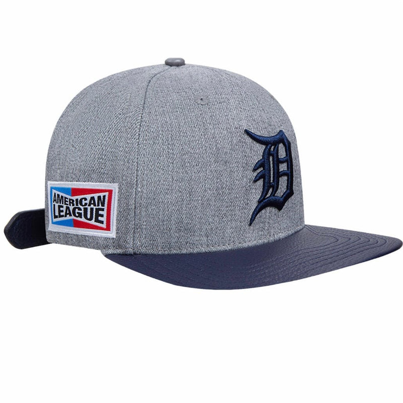 Pro Standard Detroit Tigers Fast Lane Logo Strapback Hat (Heather Grey)