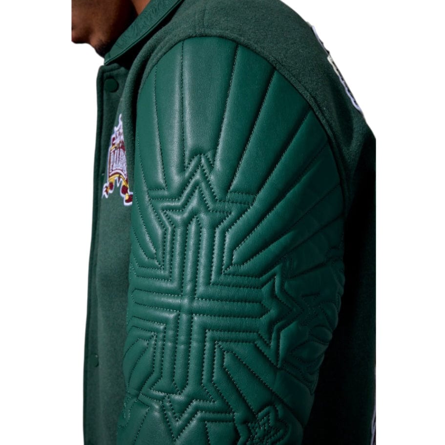 See You In Paradise Smoke & Mirrors Varsity Jacket (Dark Green) 91667