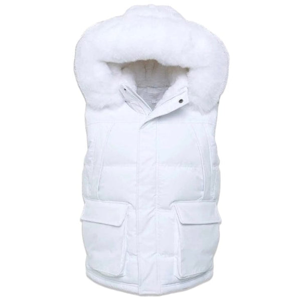 Jordan Craig Yukon Fur Lined Puffer Vest (White) 9374V
