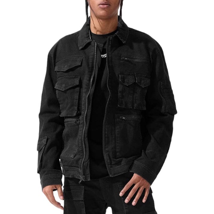 Jordan Craig Legion Denim Trucker Jacket (Vintage Black) JJ1284