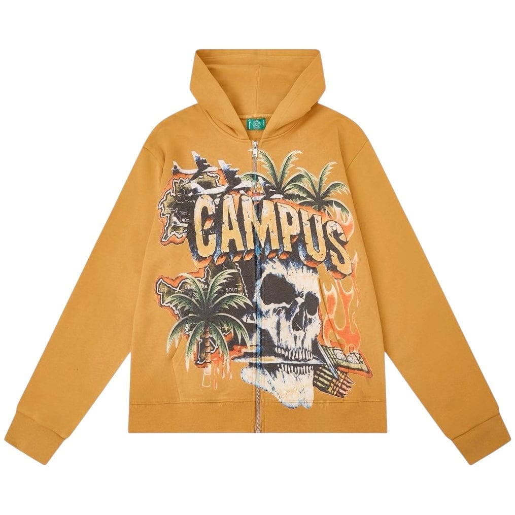 Campus Goods Peacekeeper Zip Up Hoodie (Orange) CG-H25-042