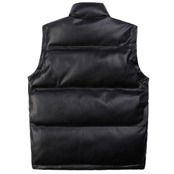 Smoke Rise Utility Vegan Leather Vest (Black) WV23685