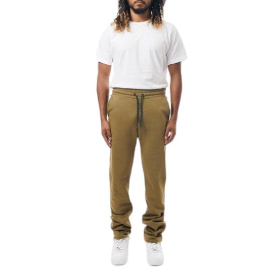 M. Society Stacked Fleece Sweatpants (Olive) MS-23708