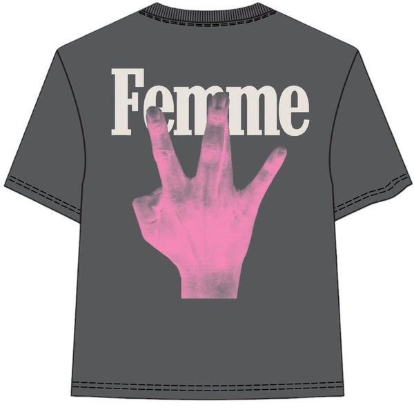 Homme & Femme Twisted Fingers Tee (Black/Pink) ATONCE2311-9