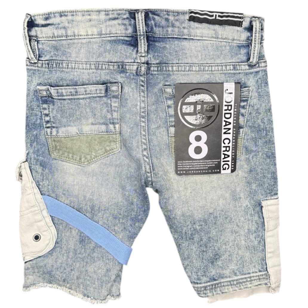 Boys Jordan Craig Travis Cargo Shorts (Carolina Blue) 4399B