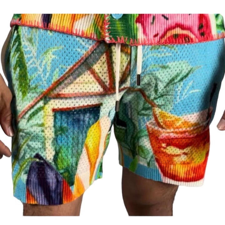 Si Tu Veux Tropical Life Shorts (Blue) TV0129