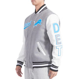 Pro Standard Detroit Lions Varsity Jacket (Heather Grey/White)