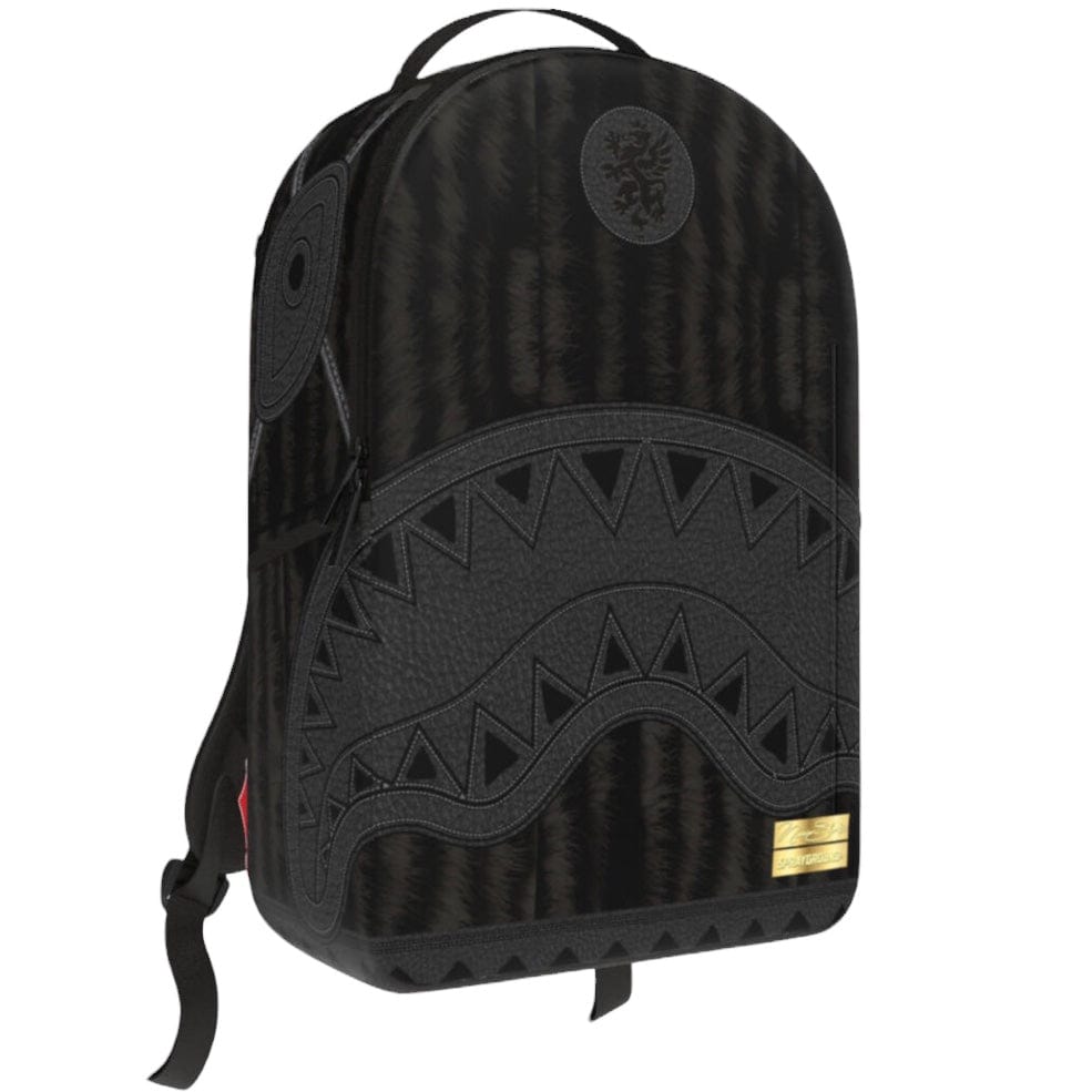 Sprayground Nissim Black DLXSF Faux Fur Backpack